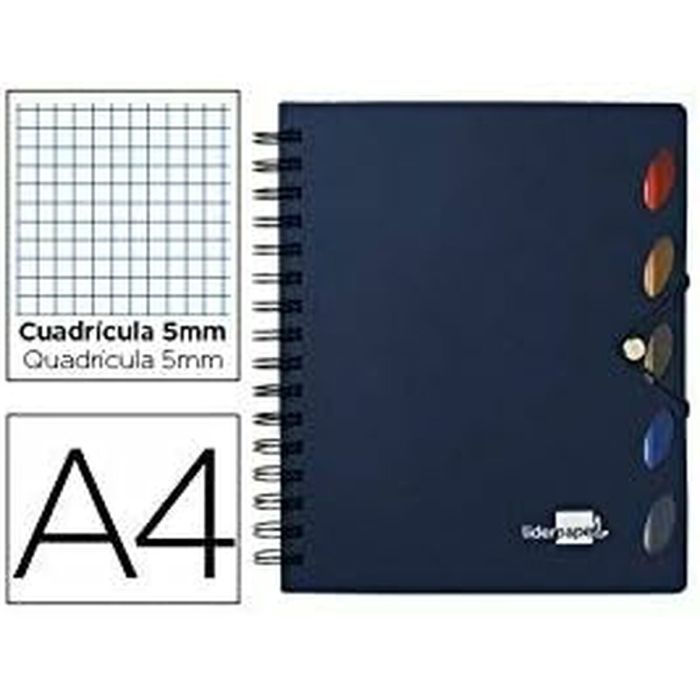 Cuaderno de Notas Liderpapel BE18 Azul A4 2