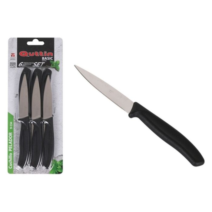 Set de 6 cuchillos peladores Basic de 9 cm - Quttin (12 Cajas) Set de 6 cuchillos peladores Basic de 9 cm - Quttin (12 Cajas)