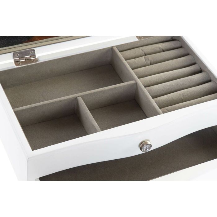 Caja-Joyero DKD Home Decor Espejo Romántico Madera MDF (28 x 17 x 10 cm) 2