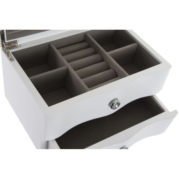 Caja-Joyero DKD Home Decor Espejo Terciopelo Romántico Madera MDF (20 x 13 x 12 cm) 1