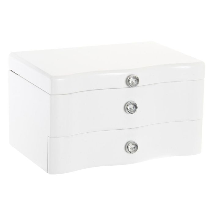 Caja-Joyero DKD Home Decor Espejo Terciopelo Romántico Madera MDF (20 x 13 x 12 cm) 2