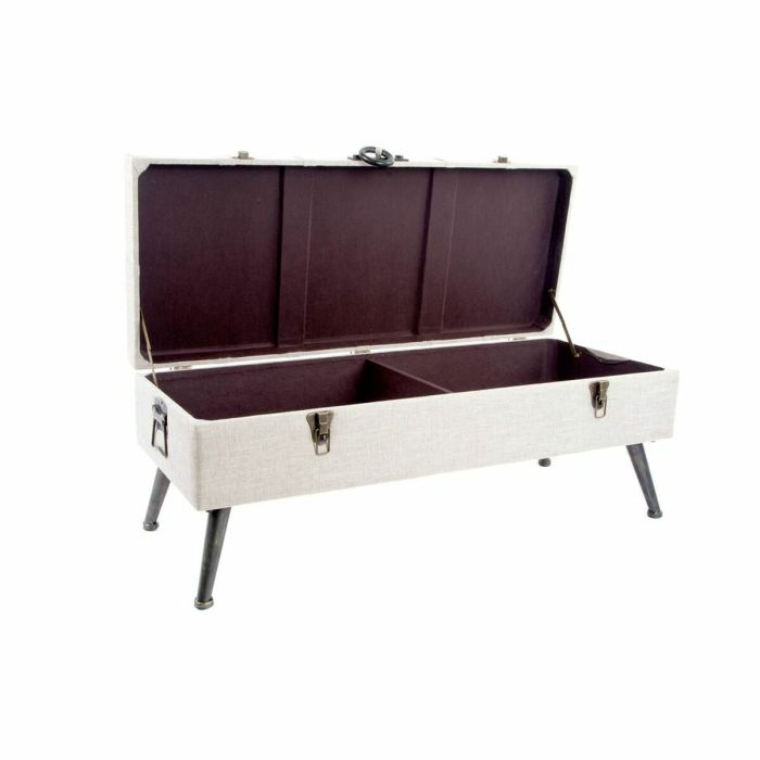 Banqueta DKD Home Decor   Beige Metal Madera MDF 30 x 40 cm 101 x 42 x 43 cm 1