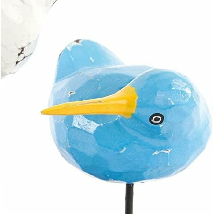 Figura Decorativa DKD Home Decor Madera Metal Pájaros Kiwi Mediterráneo 1