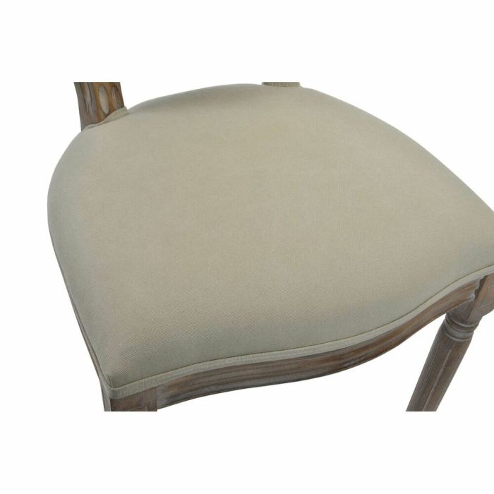 Silla DKD Home Decor Beige 48 x 46 x 96 cm Madera de caucho 3 Silla DKD Home Decor Beige 48 x 46 x 96 cm Madera de caucho 3