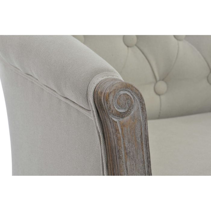 Sillón DKD Home Decor 61 x 61 x 69 cm Natural Beige Madera Marrón Madera de caucho Plástico 2 Sillón DKD Home Decor 61 x 61 x 69 cm Natural Beige Madera Marrón Madera de caucho Plástico 2