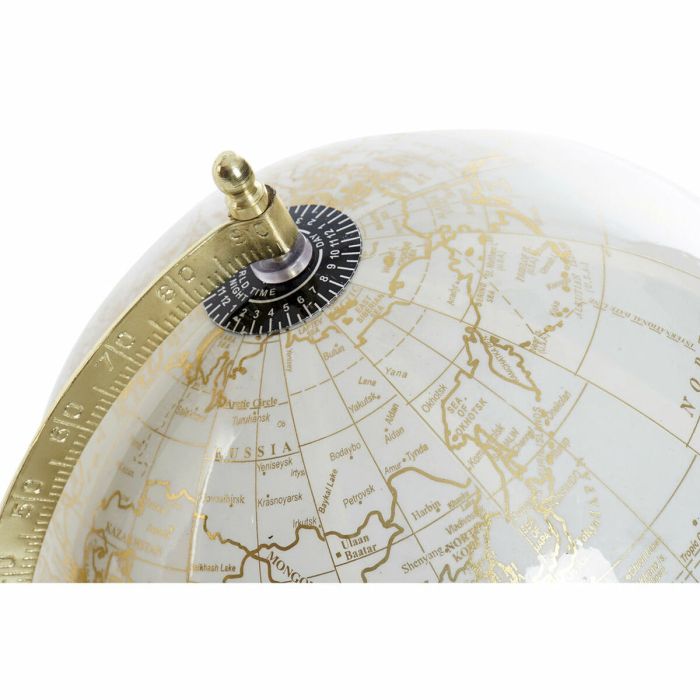 Globo Terraqueo DKD Home Decor Blanco Papel Plástico Hierro (20 x 20 x 28 cm) 1 Globo Terraqueo DKD Home Decor Blanco Papel Plástico Hierro (20 x 20 x 28 cm) 1