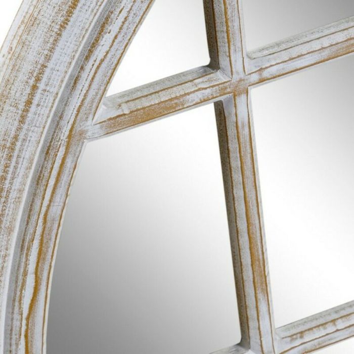 Espejo de pared DKD Home Decor Cristal Blanco Hierro Madera MDF Decapé (90 x 2 x 90 cm) 2