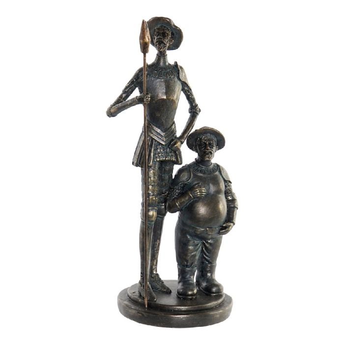 DKD Home Decor Figura de Resina Don Quijote Tradicional Cobrizo 14x40x14 cm Pack de 2 Unidades
