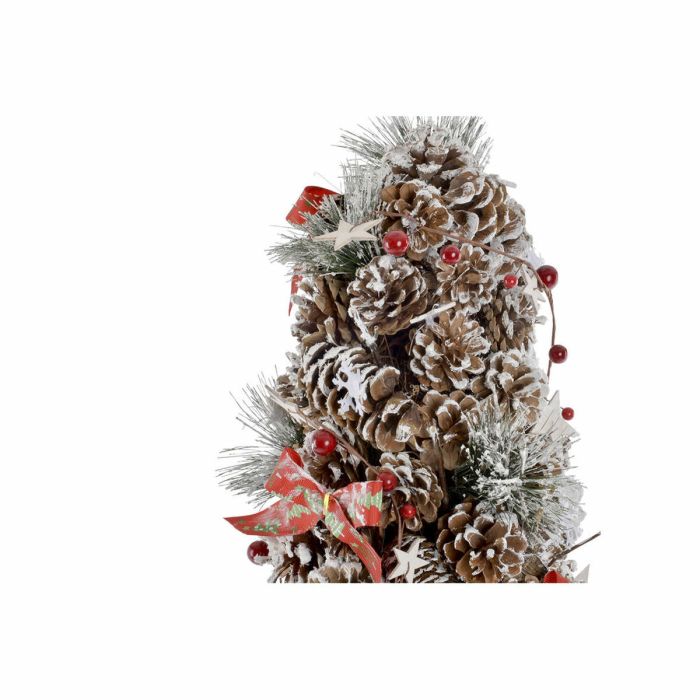 Árbol de Navidad DKD Home Decor 8424001610013 Rojo Multicolor Natural Piñas Nevado 1