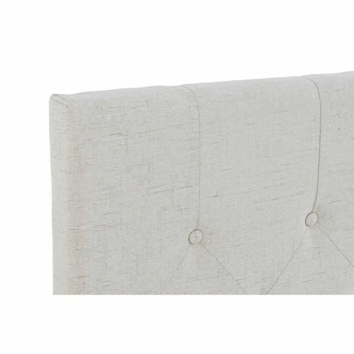 Cabecero de Cama DKD Home Decor Blanco Poliéster Madera de caucho (160 x 7 x 65 cm) 1