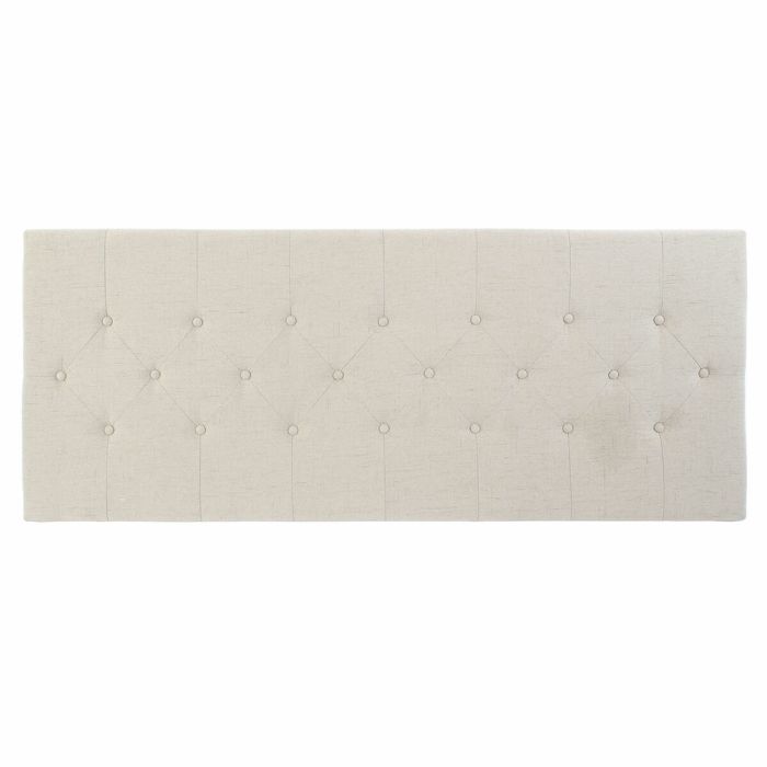 Cabecero de Cama DKD Home Decor Blanco Poliéster Madera de caucho (160 x 7 x 65 cm)