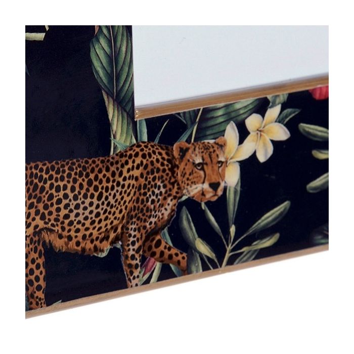 Marco de Fotos DKD Home Decor Leopardo Cristal Colonial Madera MDF (23 x 1 x 28 cm) 1