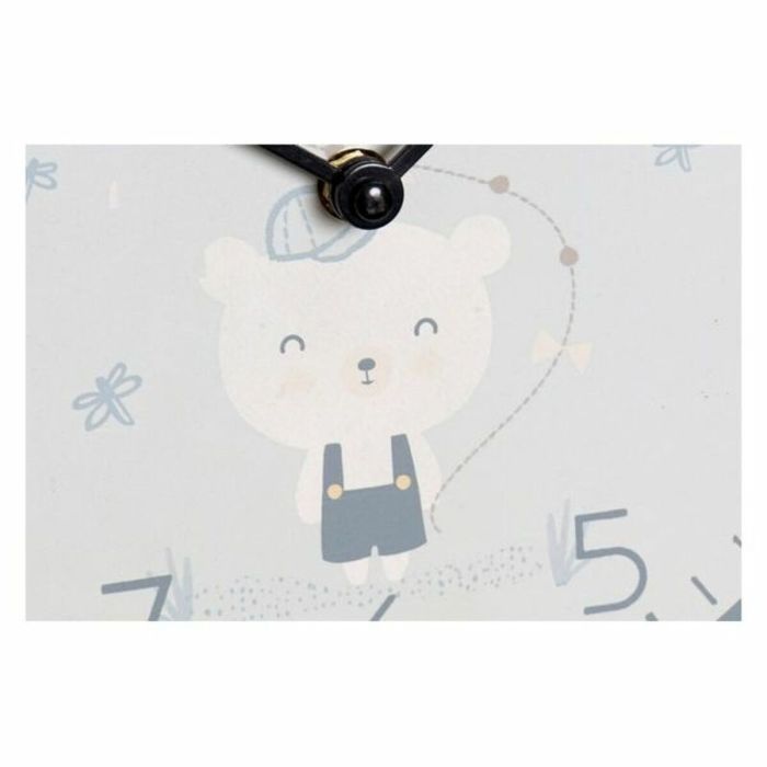 Reloj de Pared DKD Home Decor Azul Rosa Madera Metal Plástico Madera MDF Infantil Pájaro 24 x 3 x 24 cm (2 Unidades) 1