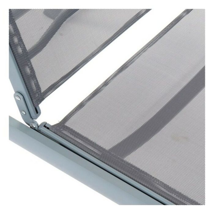 Tumbona DKD Home Decor reclinable Gris oscuro PVC Aluminio (191 x 58 x 98 cm) 4
