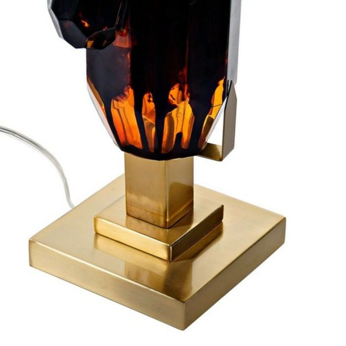 Lámpara de Mesa DKD Home Decor Metal Tela Cristal Chic (35 x 35 x 70 cm) 3