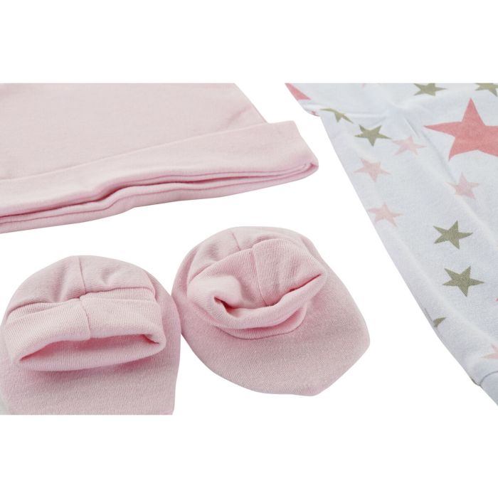 Conjunto de Ropa DKD Home Decor Azul Rosa 0-6 Meses Estrellas (7 Piezas) (2 Unidades) 1