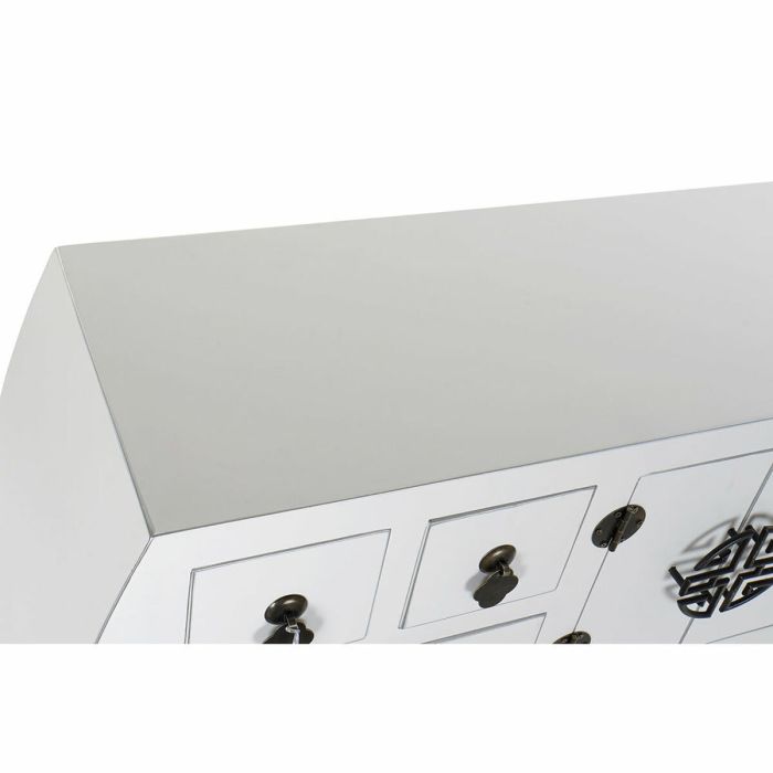 Consola DKD Home Decor Blanco Plata Abeto Madera MDF (98 x 26 x 80 cm) 1