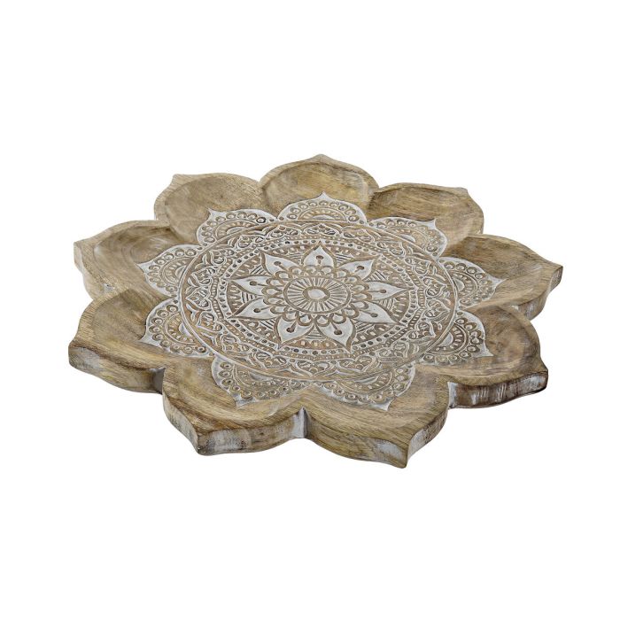 Centro de Mesa DKD Home Decor 46 x 46 x 4 cm Natural Mandala Indio Decapé 0 Centro de Mesa DKD Home Decor 46 x 46 x 4 cm Natural Mandala Indio Decapé 0