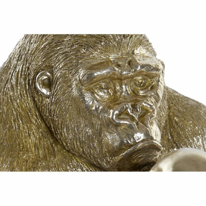 Figura Decorativa DKD Home Decor Dorado Resina Gorila (33 x 33 x 43 cm) 1