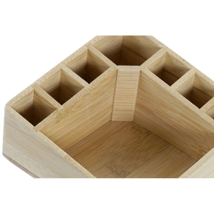 Organizador DKD Home Decor Bambú (14 x 14 x 7 cm) 2
