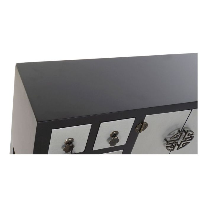 Consola DKD Home Decor Negro Multicolor Plateado Abeto Madera MDF 95 x 24 x 79 cm 6