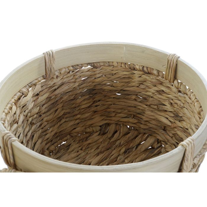 Juego de Cestas DKD Home Decor Bambú Tropical Juncos (40 x 40 x 23 cm) (3 Piezas) 2