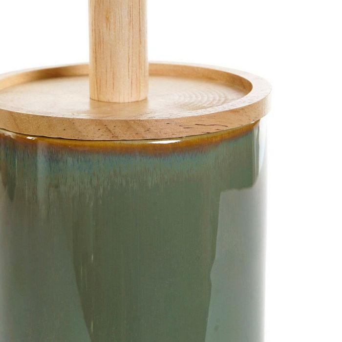 Escobilla para el Baño DKD Home Decor Verde Bambú Gres (10 x 10 x 42 cm) 2