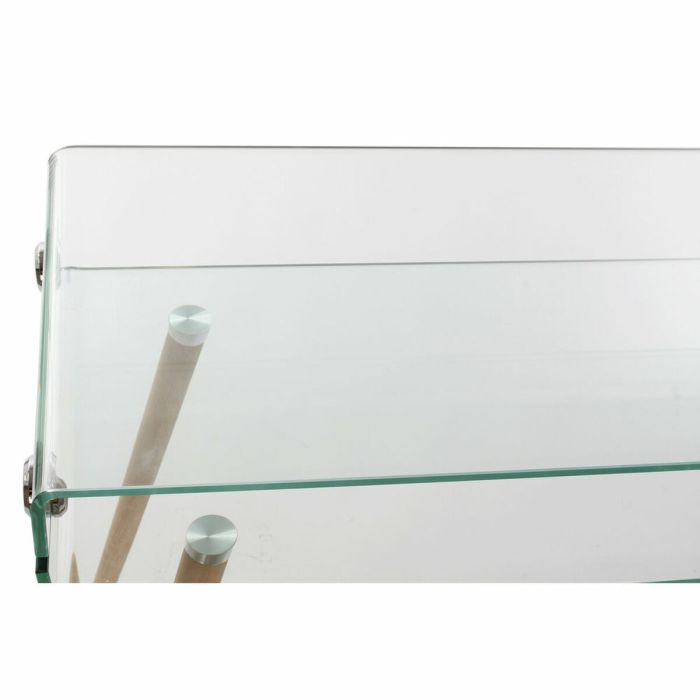 Mesa auxiliar DKD Home Decor S3022263 122 x 40 x 73 cm Cristal Natural Madera Transparente Plástico Haya 1