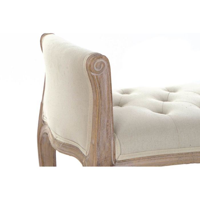 Banqueta DKD Home Decor Natural Beige Lino Madera de caucho (109 x 45 x 60 cm) 1 Banqueta DKD Home Decor Natural Beige Lino Madera de caucho (109 x 45 x 60 cm) 1