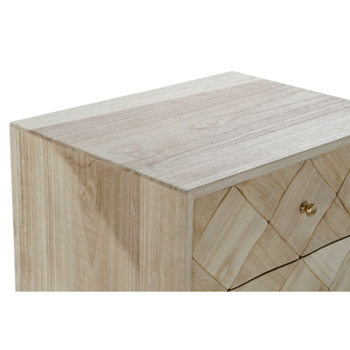 Cajonera DKD Home Decor   Marrón claro Metal Pino Madera de Paulonia Natural Moderno 45 x 35 x 93 cm 1