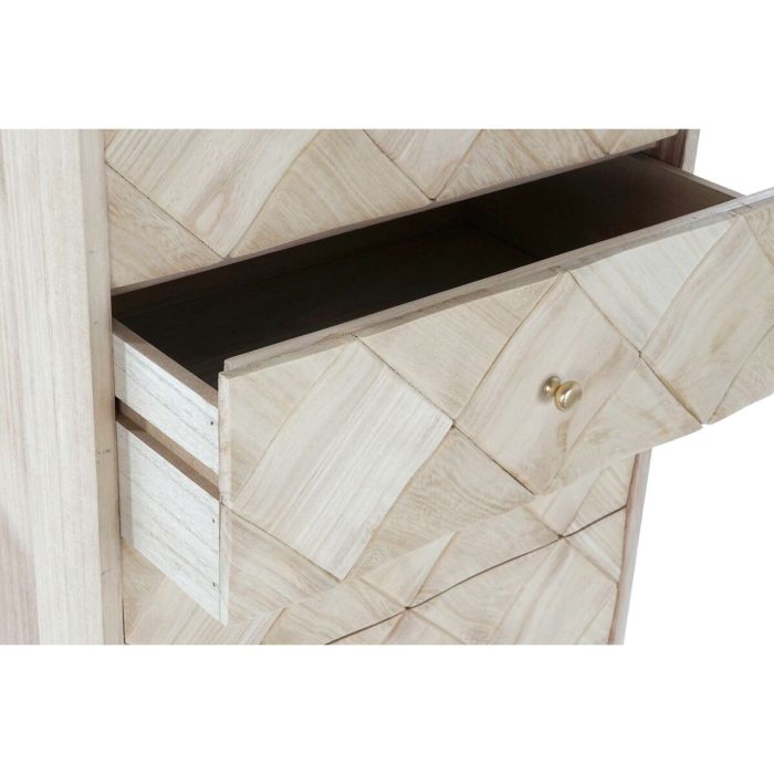 Cajonera DKD Home Decor   Marrón claro Metal Pino Madera de Paulonia Natural Moderno 45 x 35 x 93 cm 4