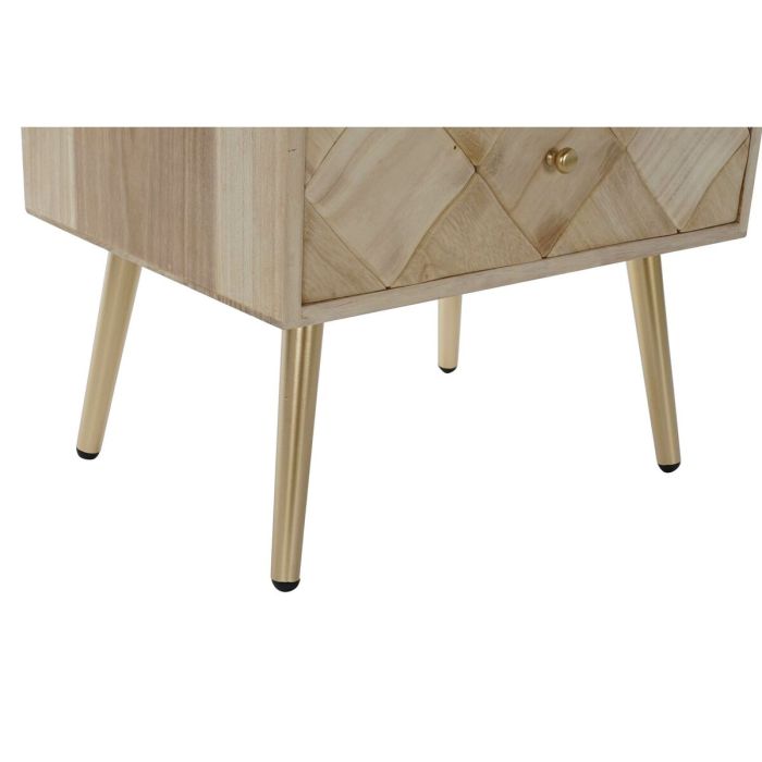 Cajonera DKD Home Decor   Marrón claro Metal Pino Madera de Paulonia Natural Moderno 45 x 35 x 93 cm 3