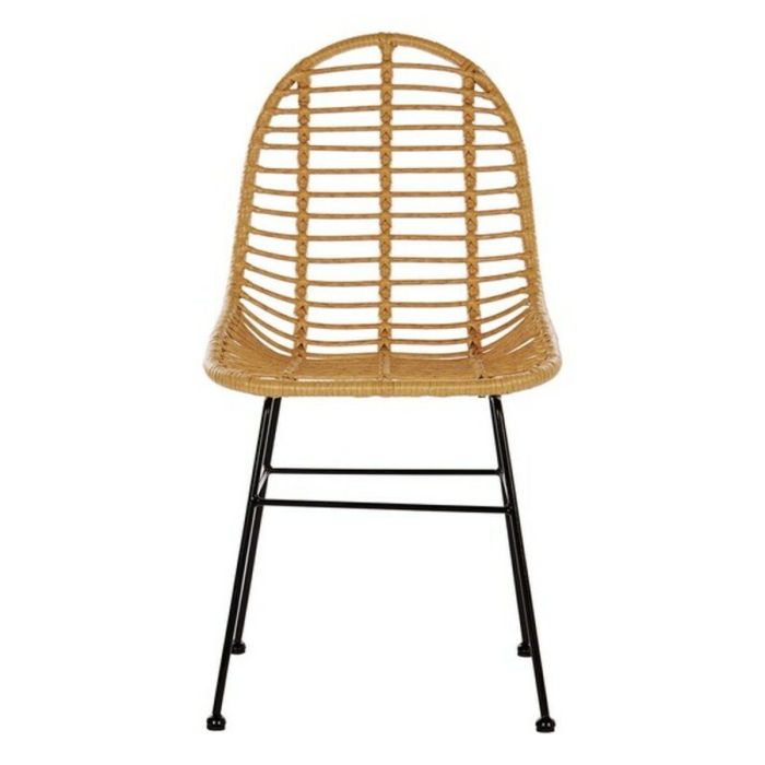 Silla de Jardín DKD Home Decor Metal Ratán (49 x 56 x 91 cm) 2