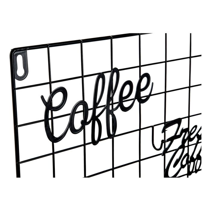 Decoración de Pared DKD Home Decor Coffee Blanco Negro Vintage 30 x 4 x 38 cm 1