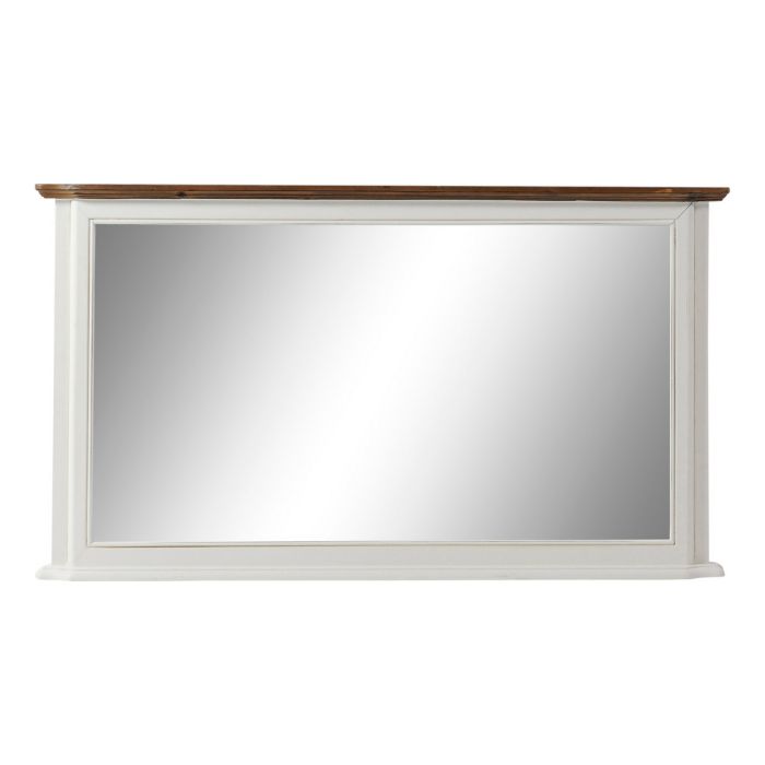 Espejo de pared DKD Home Decor 115 x 6 x 66 cm Cristal Marrón Blanco Romántico