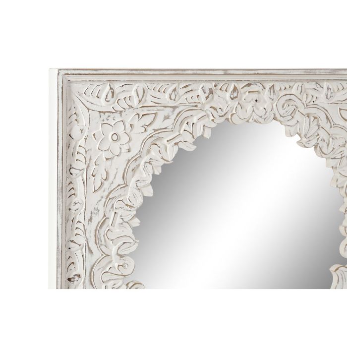 Espejo de pared DKD Home Decor S3019167 Blanco Árabe Madera MDF Decapé (70 x 4 x 120 cm) 1