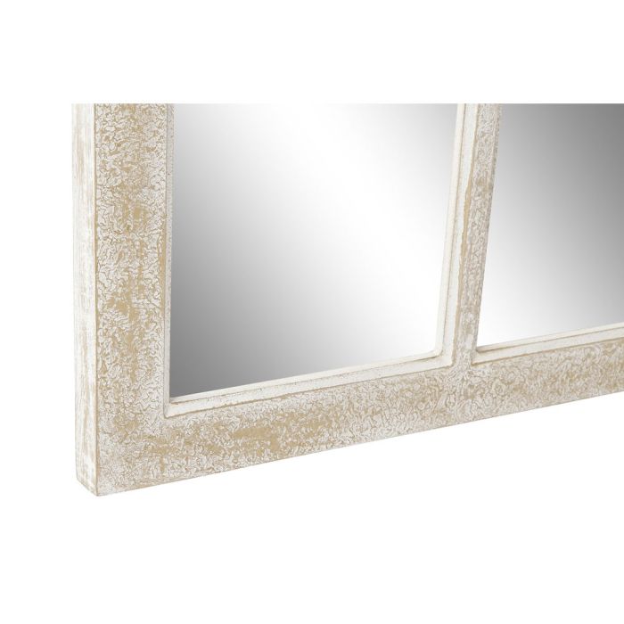 Espejo de pared DKD Home Decor Blanco Madera de mango Decapé (90 x 2,5 x 75,5 cm) 1