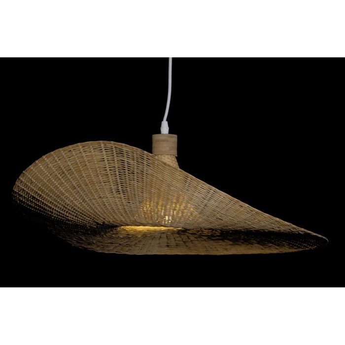 Lámpara de Techo DKD Home Decor Multicolor Marrón claro Bambú 50 W 220 V 58 x 58 x 22 cm 1