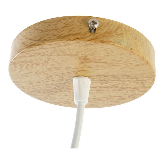 Lámpara de Techo DKD Home Decor Blanco Poliéster Bambú 220 V 50 W Púrpura (46 x 46 x 45 cm) 1