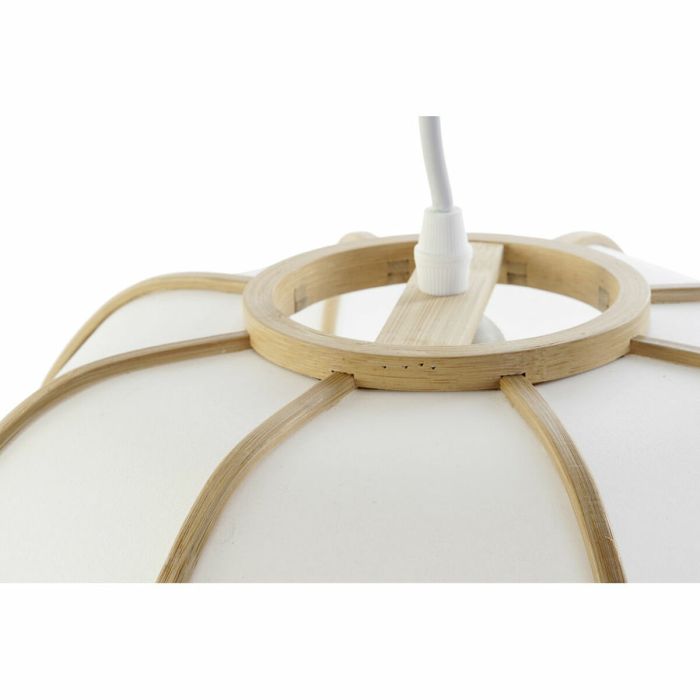 Lámpara de Techo DKD Home Decor Poliéster Blanco Bambú 220 V 50 W (34 x 34 x 21 cm) 1 Lámpara de Techo DKD Home Decor Poliéster Blanco Bambú 220 V 50 W (34 x 34 x 21 cm) 1