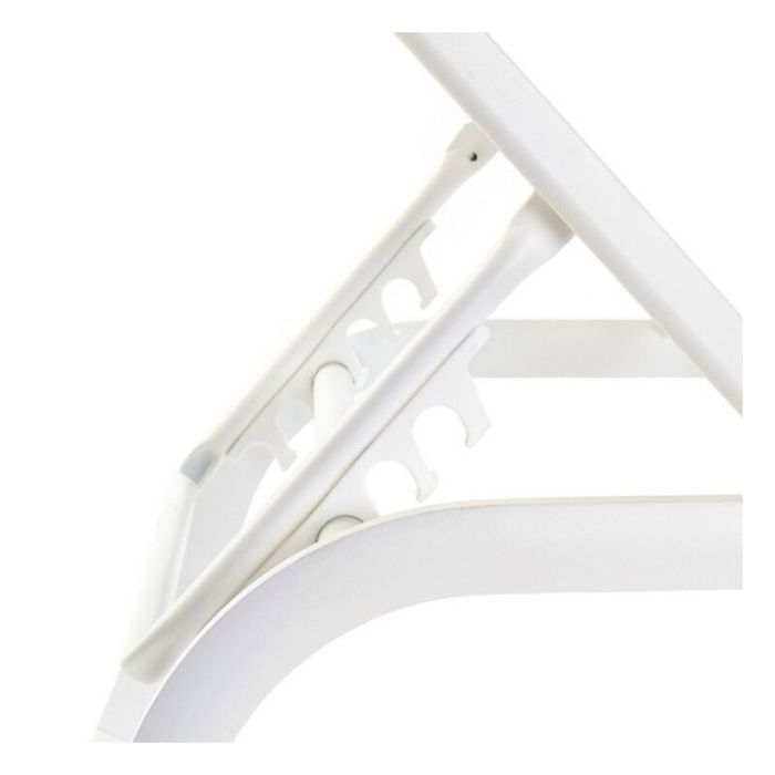 Tumbona DKD Home Decor reclinable Blanco PVC Aluminio (191 x 58 x 98 cm) 4 Tumbona DKD Home Decor reclinable Blanco PVC Aluminio (191 x 58 x 98 cm) 4