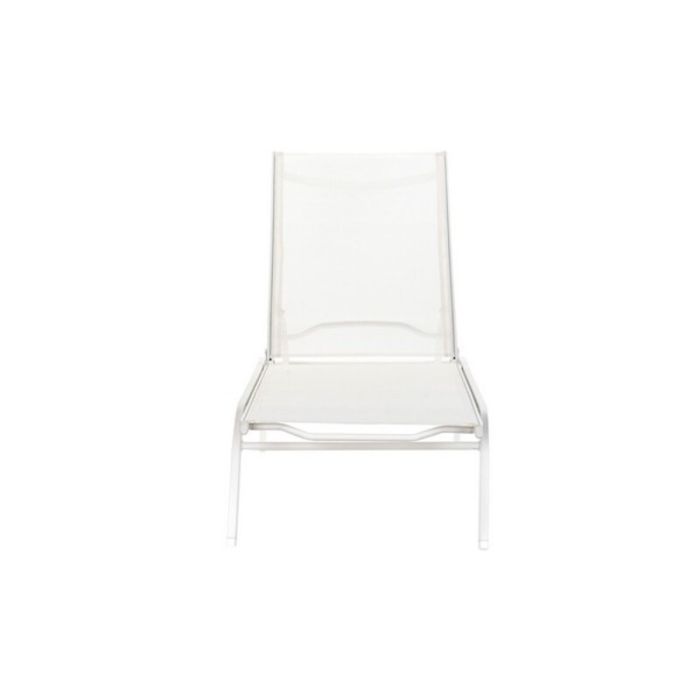 Tumbona DKD Home Decor reclinable Blanco PVC Aluminio (191 x 58 x 98 cm) 3