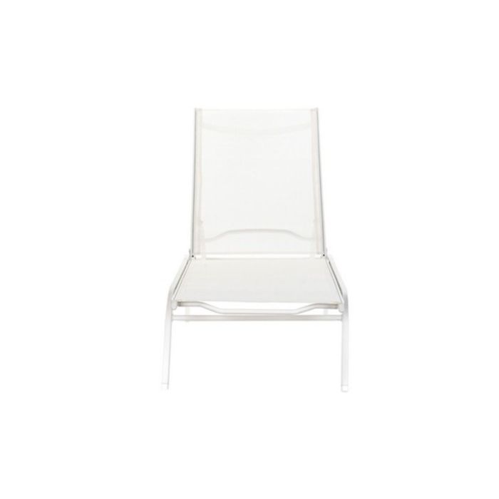 Tumbona DKD Home Decor reclinable Blanco PVC Aluminio (191 x 58 x 98 cm) 3 Tumbona DKD Home Decor reclinable Blanco PVC Aluminio (191 x 58 x 98 cm) 3