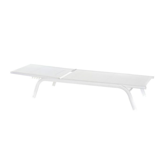 Tumbona DKD Home Decor reclinable Blanco PVC Aluminio (191 x 58 x 98 cm) 2 Tumbona DKD Home Decor reclinable Blanco PVC Aluminio (191 x 58 x 98 cm) 2