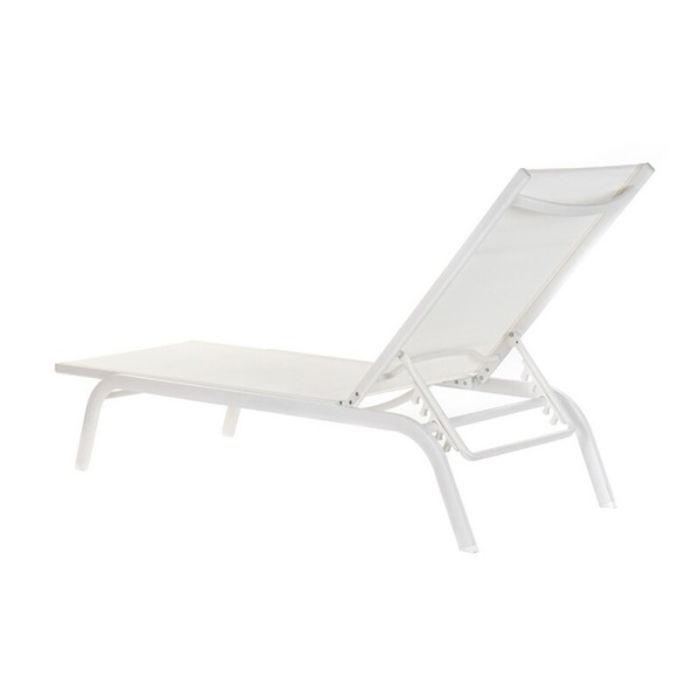 Tumbona DKD Home Decor reclinable Blanco PVC Aluminio (191 x 58 x 98 cm) 1 Tumbona DKD Home Decor reclinable Blanco PVC Aluminio (191 x 58 x 98 cm) 1