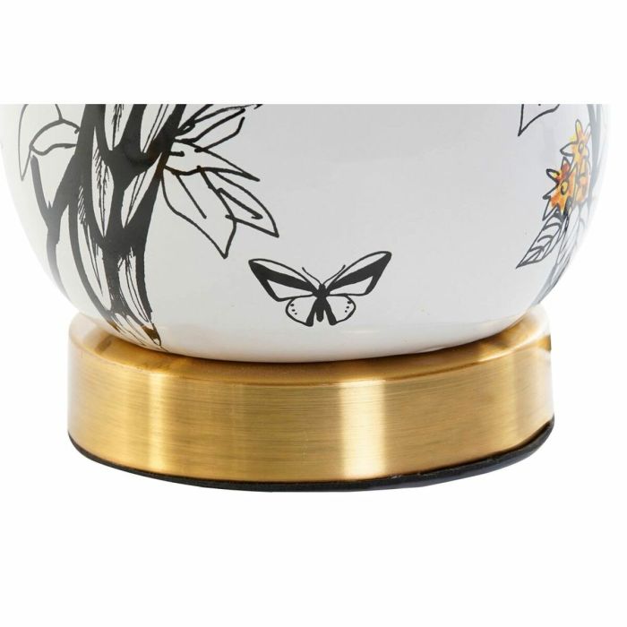 Lámpara de mesa DKD Home Decor Azul Verde Algodón Gres 220 V 50 W Pájaros (2 pcs) (28 x 28 x 50 cm) 1