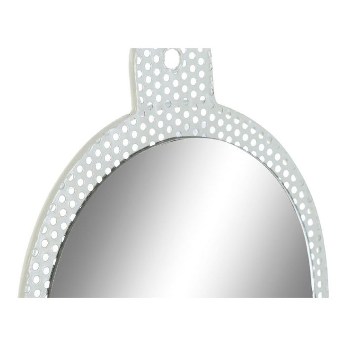 Espejo de pared DKD Home Decor Blanco Rosa Metal Cristal (2 pcs) (22 x 1.5 x 40 cm) 2