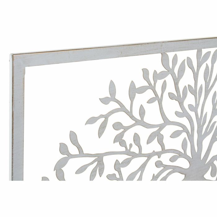 Decoración de Pared DKD Home Decor 84,5 x 1 x 49 cm Árbol Blanco Cottage (2 Unidades) 2