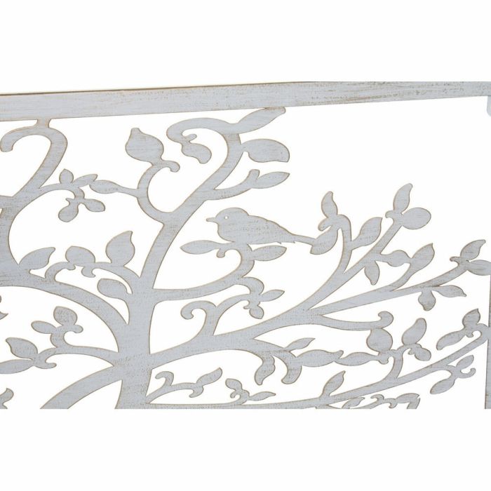 Decoración de Pared DKD Home Decor 84,5 x 1 x 49 cm Árbol Blanco Cottage (2 Unidades) 1