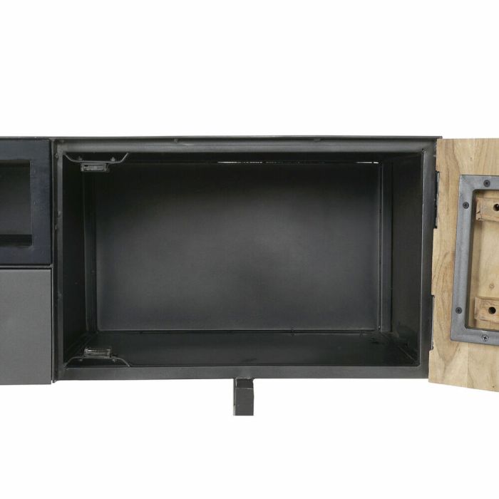 Mueble de TV DKD Home Decor Negro Metal Acacia (165 x 40 x 50 cm) 3